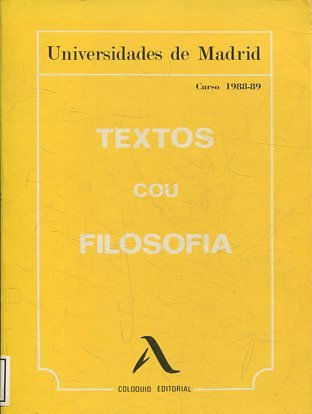 TEXTOS COU FILOSOFIA CURSO 1988-89.