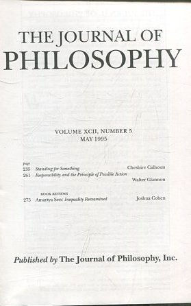 THE JOURNAL OF PHILOSOPHY. VOLUME XCII, NUMBER 5 MAY 1995. STANDING FOR SOMETHING. RESPONSIBILITY AND THE PRINCIPLE OF POSSIBLE ACTION.