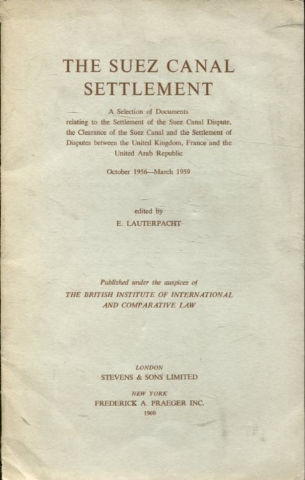 THE SUEZ CANAL SETTLEMENT.