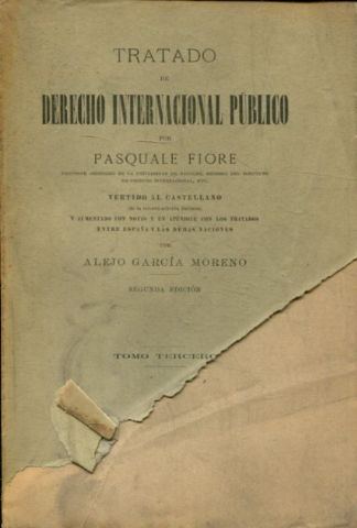 TRATADO DE DERECHO INTERNACIONAL PUBLICO. TOMO III.