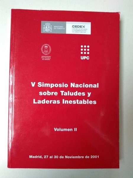 V Simposio Nacional sobre Taludes y Laderas Inestables. II