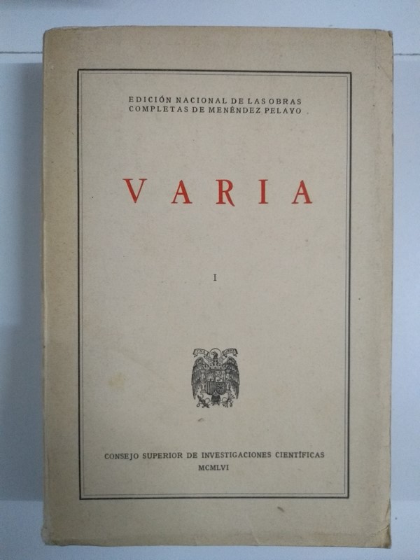Varia, I
