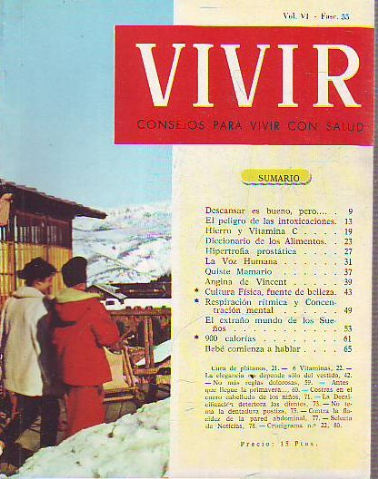 VIVIR. CONSEJOS PARA VIVIR CON SALUD. Nº 55.