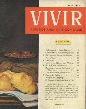 VIVIR CONSEJOS PARA VIVIR CON SALUD. VOL: III-FASC. 26.
