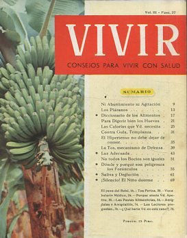 VIVIR CONSEJOS PARA VIVIR CON SALUD.VOL: III-FASC. 27.