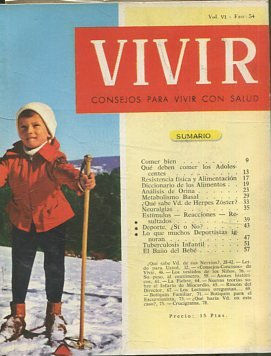 VIVIR CONSEJOS PARA VIVIR CON SALUD.VOL: VI-fasc. 54.